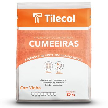 ARGAMASSA CUMEEIRA VINHO 20 KG TILECOL